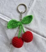 Crochet Cherry Keychain - Image 3