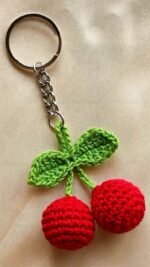 Crochet Cherry Keychain - Image 2