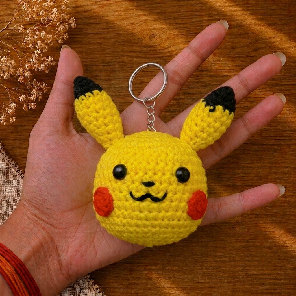 WhatsApp Image 2026-09-07 at 2.30.32 PM Pikachu keychain - Image 1